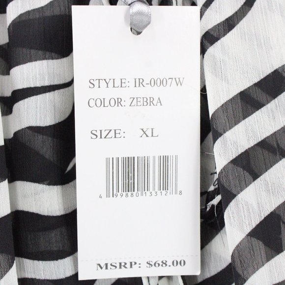 Isabella Rodriguez Blouse Top Women Animal Print Lightweight Short Sleeve XL NWT - Picture 7 of 10